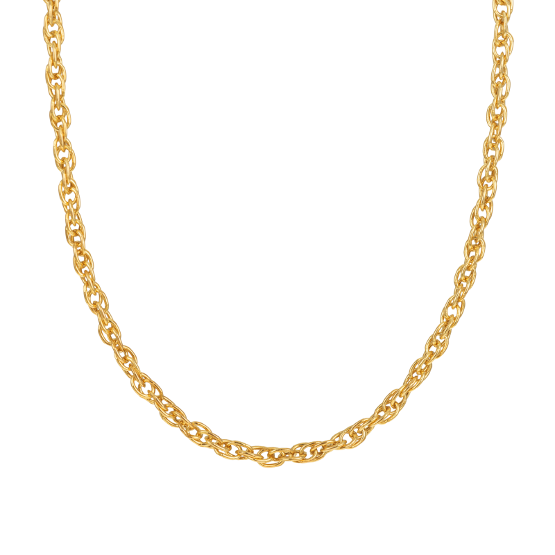 Collier en or jaune, maille fantaisie