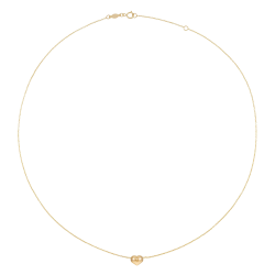 Collier en or jaune, coeur