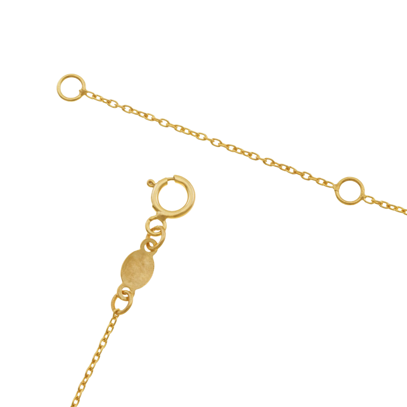 Collier en or jaune, coeur