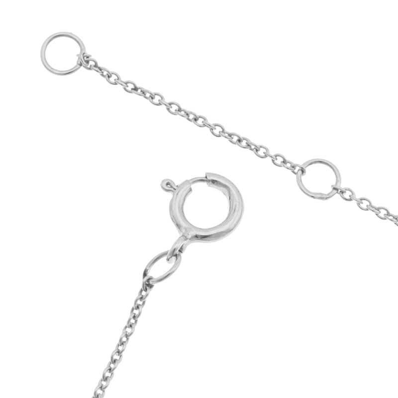 Collier en or jaune et argent rhodié, oxydes de zirconium et oxydes de zirconium bruns