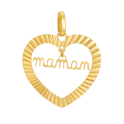 Pendentif en or jaune, Maman