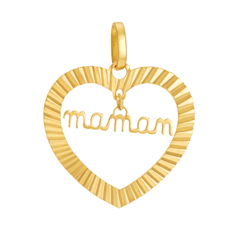 Pendentif en or jaune, Maman