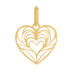 Pendentif en or jaune, coeur
