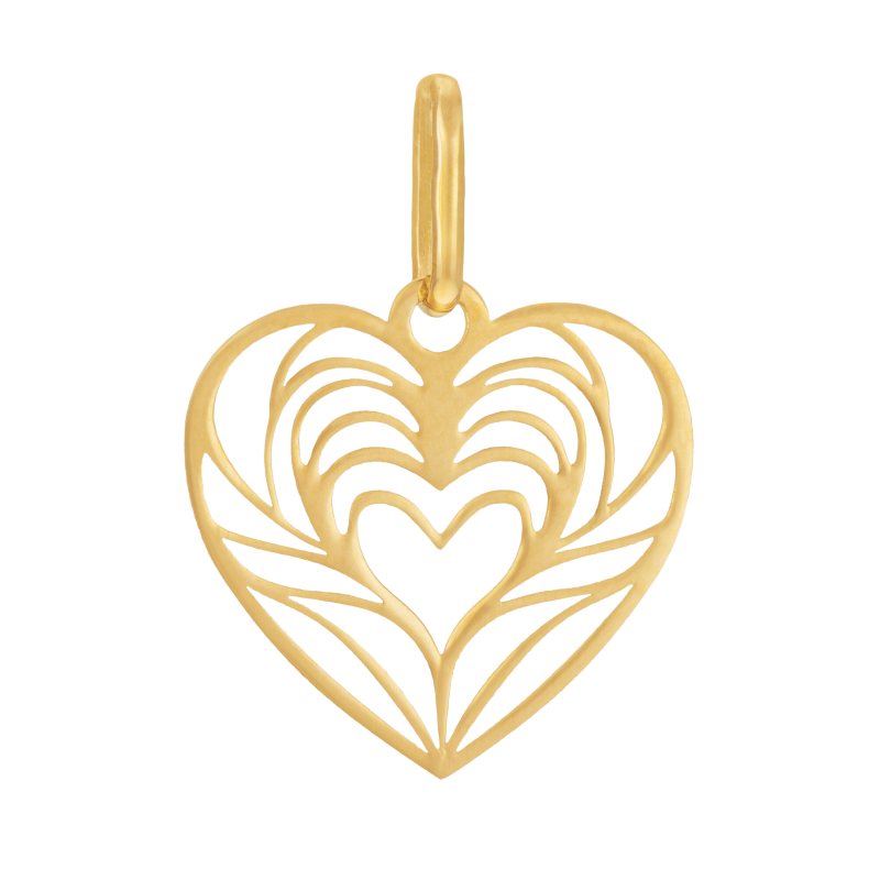 Pendentif en or jaune, coeur