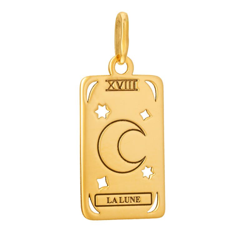 Pendentif en or jaune, lune