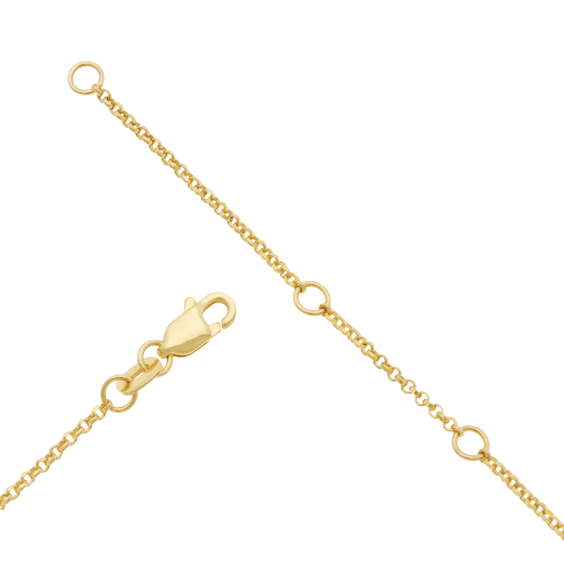 Collier en argent doré et rhodié, nacre et oxydes de zirconium