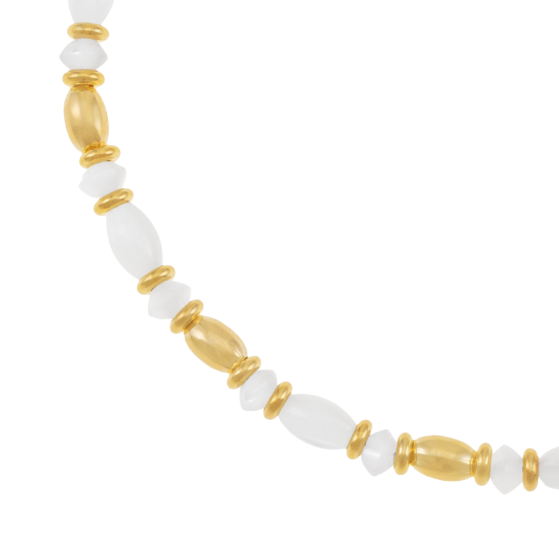 Bracelet en argent doré et nacres