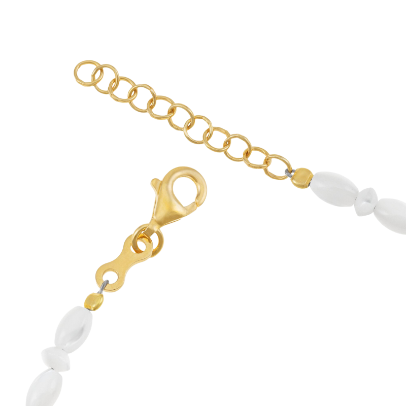 Bracelet en argent doré et nacres