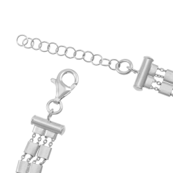 Bracelet en argent rhodié