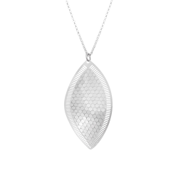 Collier en argent rhodié