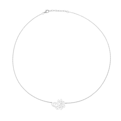 Collier en argent rhodié