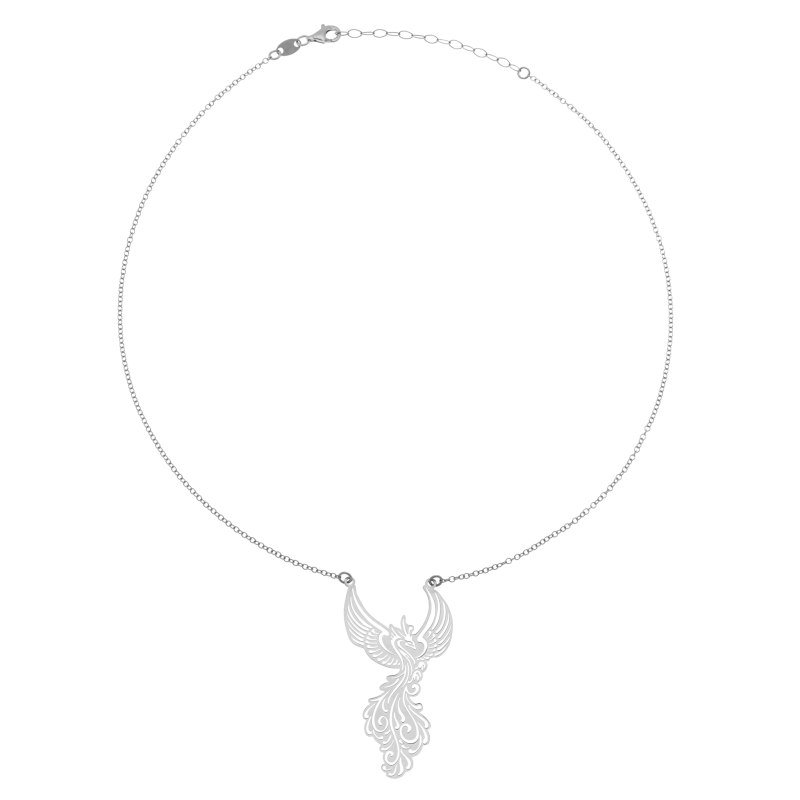 Collier en argent rhodié