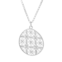 Collier en argent rhodié