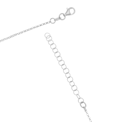 Collier en argent rhodié