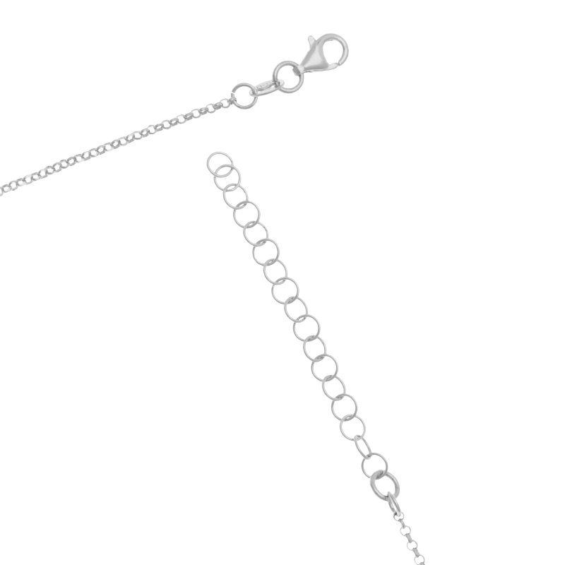 Collier en argent rhodié