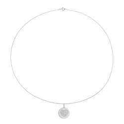 Collier en argent rhodié