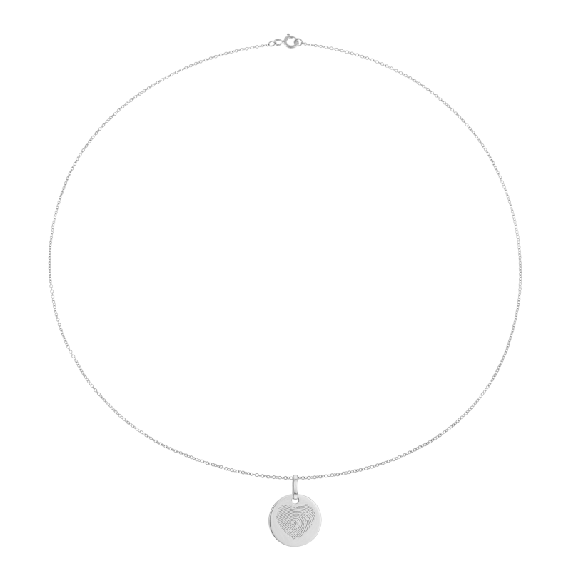 Collier en argent rhodié