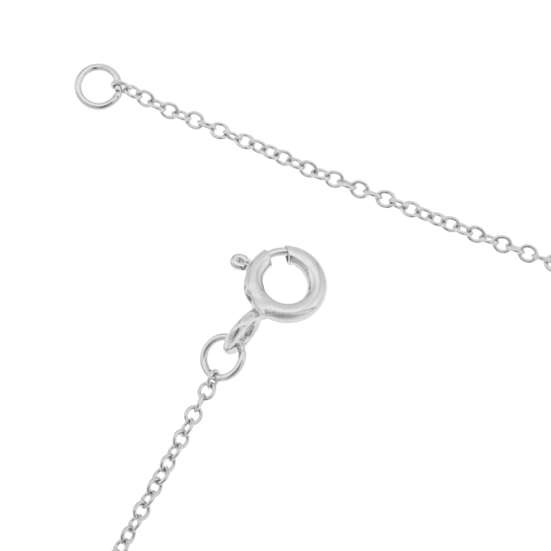 Collier en argent rhodié