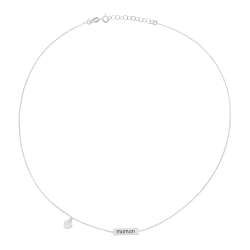 Collier en argent rhodié, maman